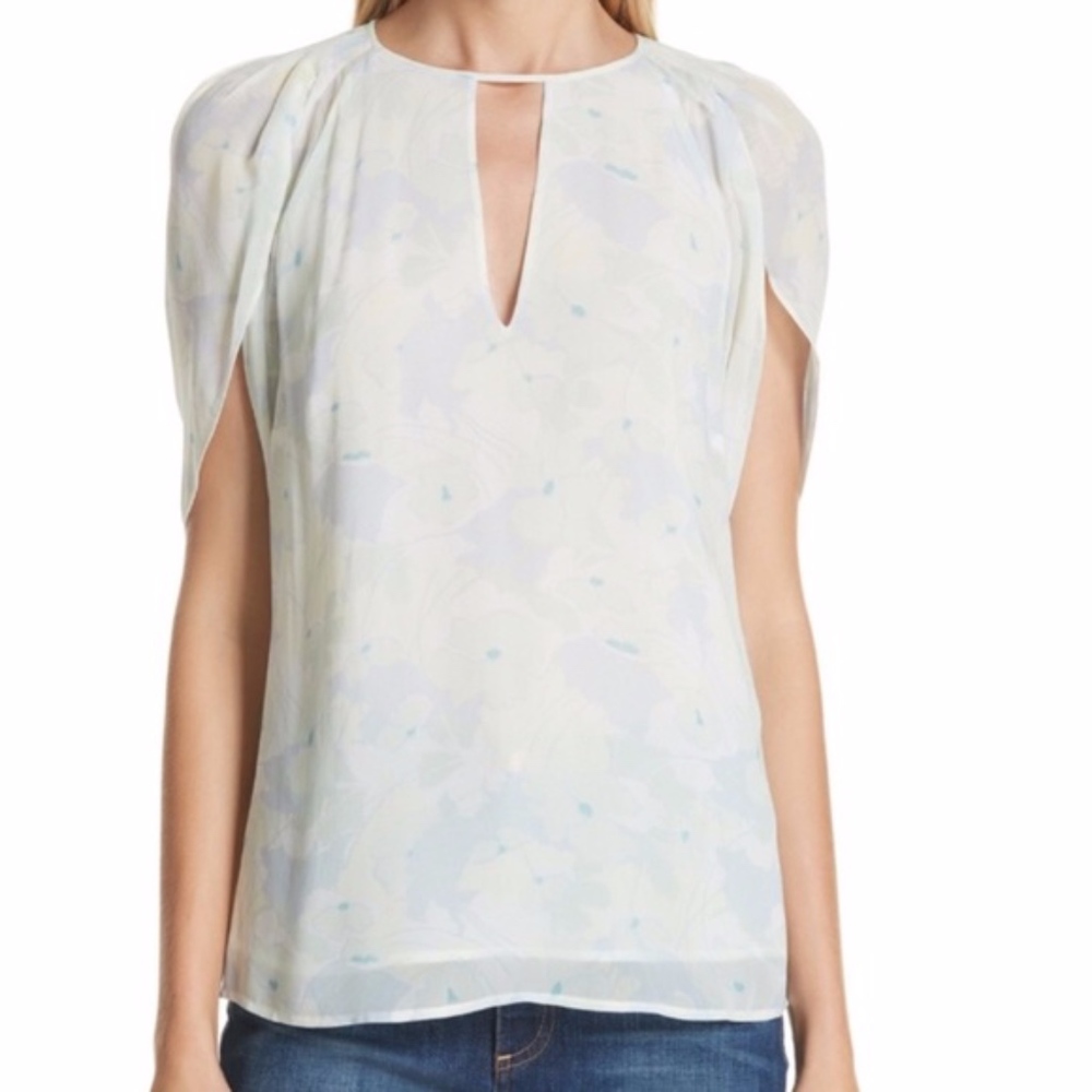 NEW Lewit Petal Sleeve Chiffon Top